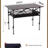 OEING Portable Folding Adjustable Camping Picnic Table Cart