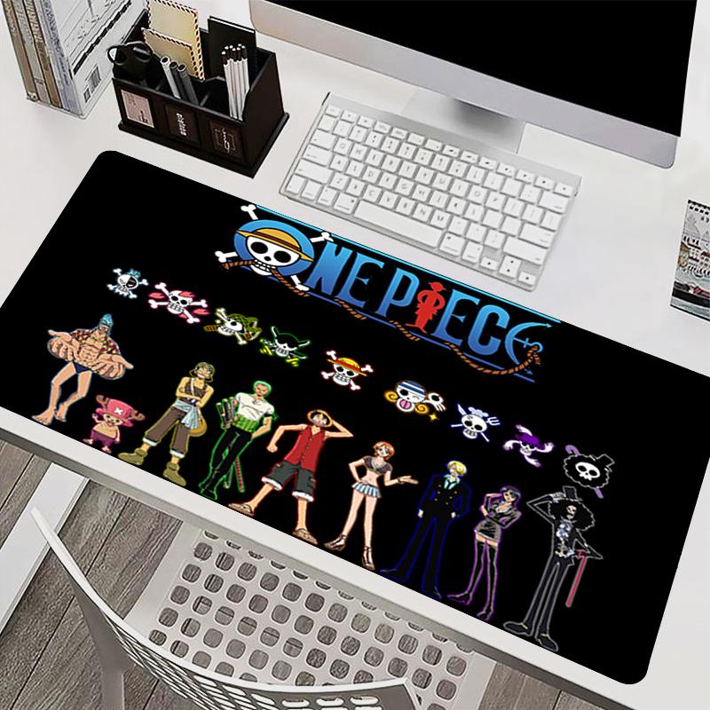 Большой коврик для мыши OOne PPiece Luffy Блокнот Настольный коврик Игровая клавиатура Коврик Разработанный специально Черно-белый Аниме Коврик для мыши