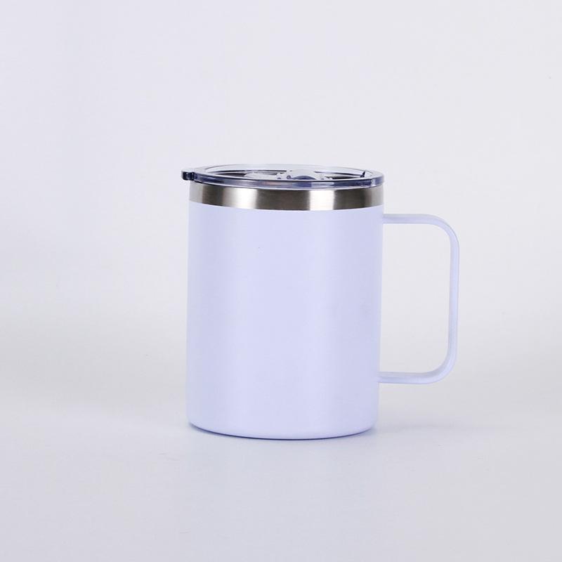Новая 12-унциевая изолированная кружка-роллер из нержавеющей стали 304, переносная ручка, кофейная кружка, вакуумная изоляция, кружка для мороженого, предметы домашнего обихода