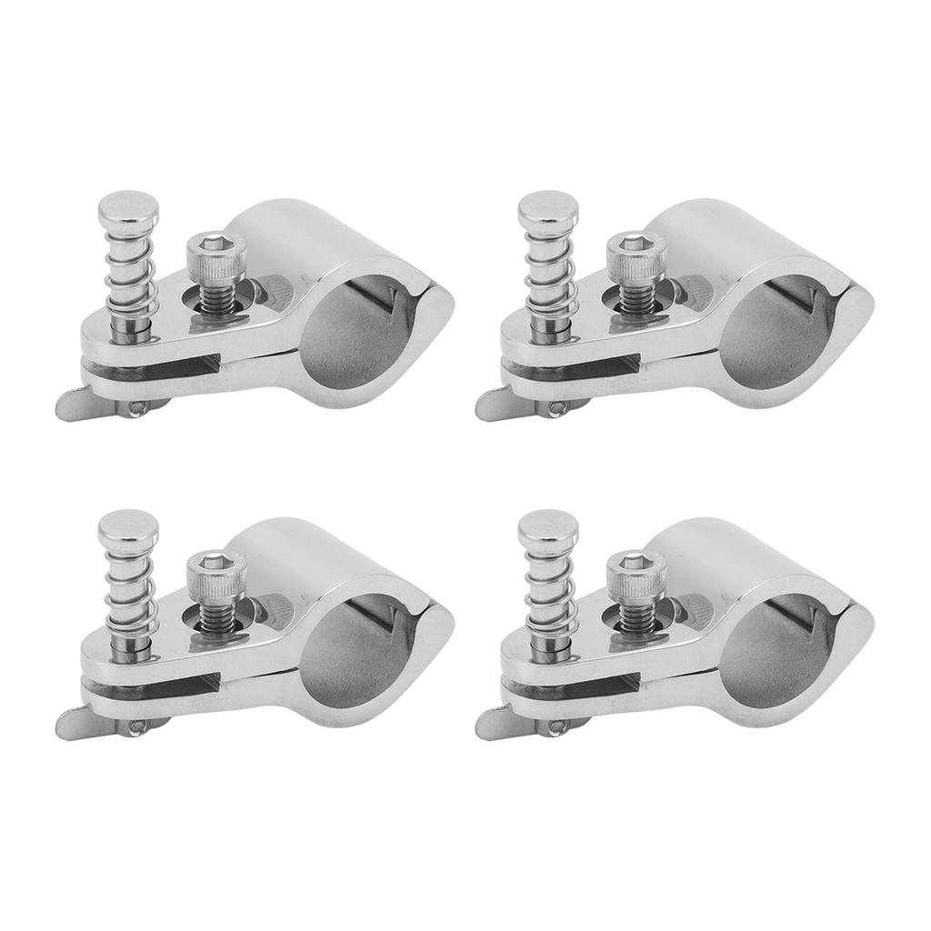 4PCS 22mm Top Jaw Slide 316 Stainless Steel Adjustable Top Hinge Rail Mount for 22mm Pipe Clamp Boat Yacht