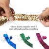 4.8cm/1M Stretch Sequin Lace Ribbon Glitter Sewing Materials DIY Dance Costume Accessories  Dance