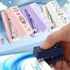 Cute Mini Stapler Metal Set with 400pcs Plastic Staples Book Binding Tools School Office Supplies Gadgets Desk Accessories