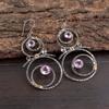 Designer Dangle Earrings Morganite Gemstone 925 Sterling Silver Artisan Jewelry EE-76-9