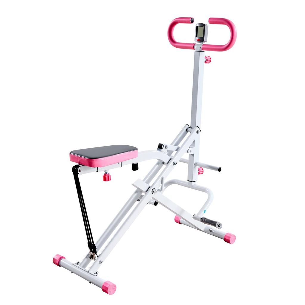 Squat Machine, Deep Squat Rowing Machine for Home, Easy Setup & Foldable Exercise Equipment, Glute Trainer Machine with 3 High-Strength Resistance