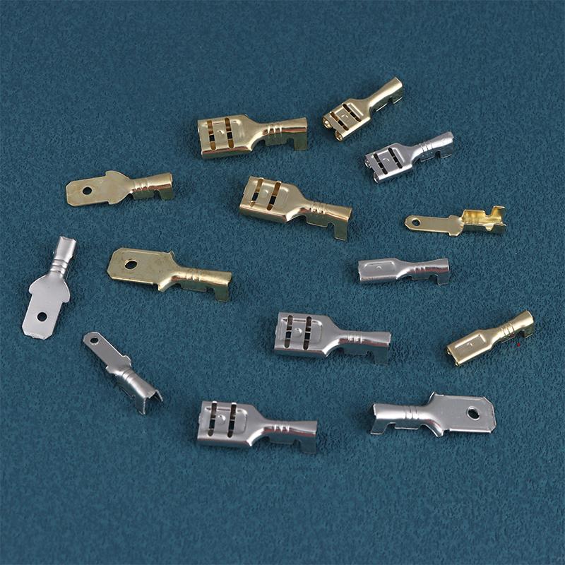 Gold/Sliver 120/270/315Pcs 2.8/4.8/6.3mm Spade Crimp Terminals Male Female Wire Connector Electrical Terminals Assorted Kit