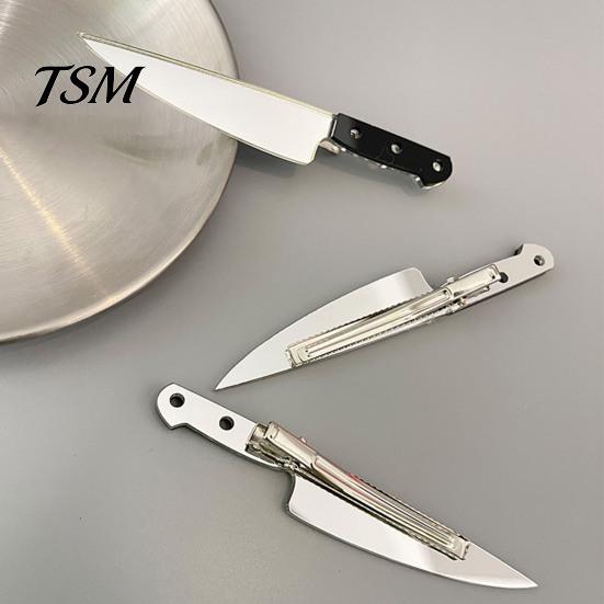 Cutlery Cutter Shaped Hair Clip Creative Shape Anti-slip Bang Anti-Slip Hairpin Women Cosplay Party Punk Accessories Novelty Clips