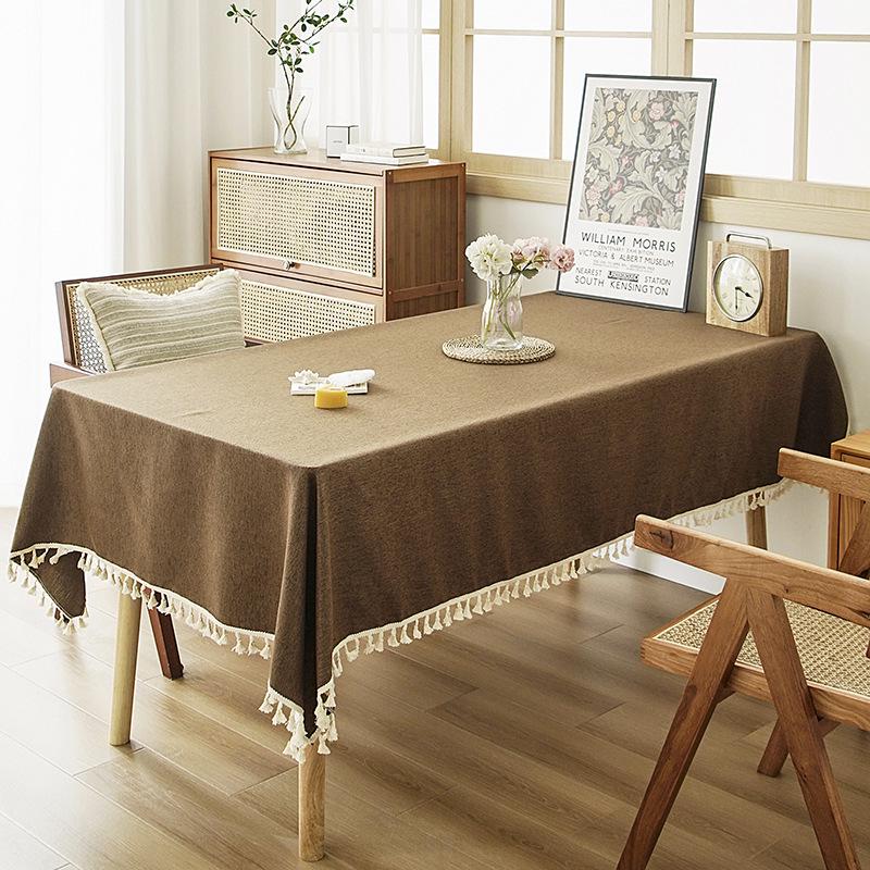 Ваби-саби Дзен Чайная церемония Прямоугольная скатерть с кисточками