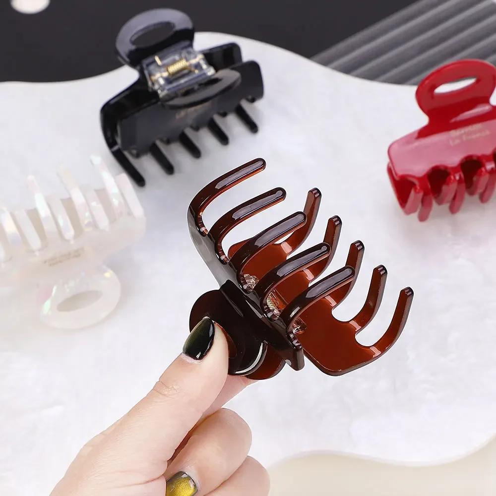 Korean Fashion Acetate Hair Claw Clips for Women Girls  New Geometric Clamps Grab Headwear Bath Shark Clip Hair Accessories