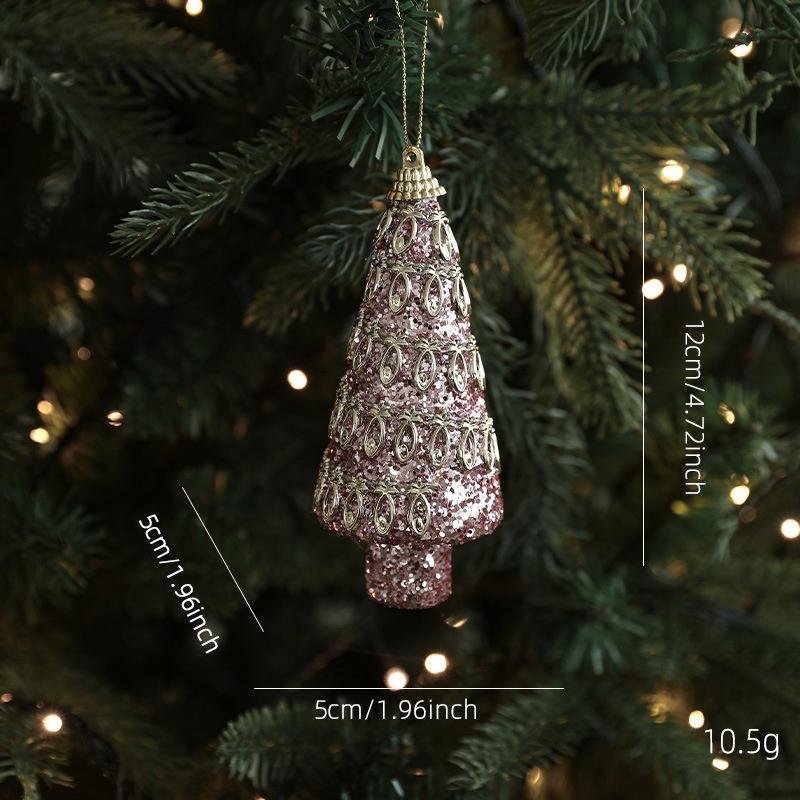 Christmas Tree Ornaments Glitter Ball Reindeer Snowflake Pendants Xmas Tree Decorations  New Year Party Decor Navidad