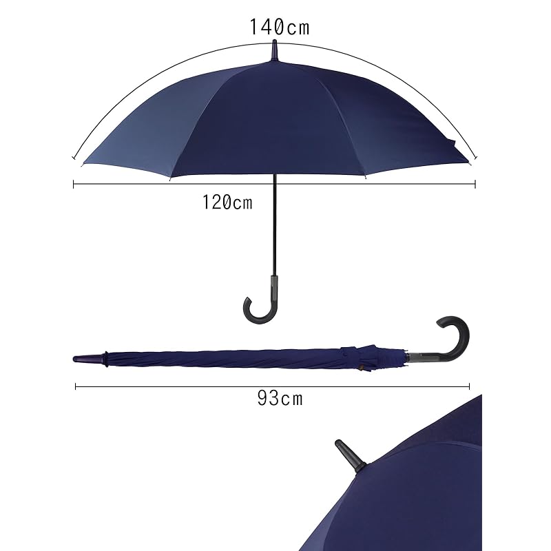 [Большой длинный зонт, который не промокнет даже с большим багажом] Зонт Zruier мужской женский длинный зонт большой диаметр 120 см Супер водонепроницаемый