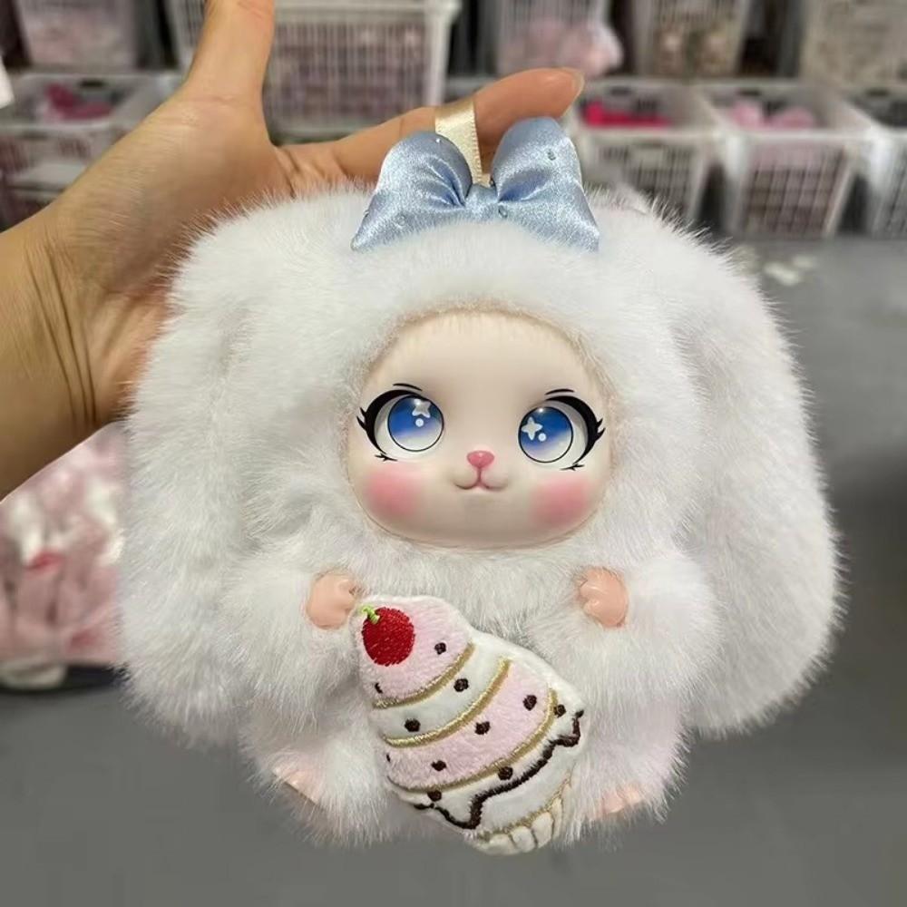 Ornaments Rabbit Plush Keychain Big Ear Car Key Ring Cute Bunny Doll Pendant Gift For Girls