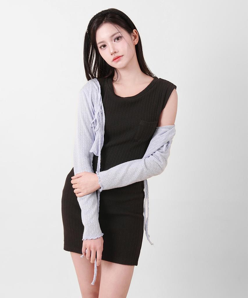 Kathrin Simple Sleeveless Mini Dress Black