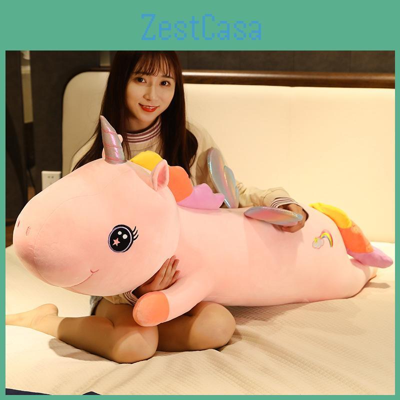 Unicorn Plush Pillow With Soft Short Plush For Girls Birthday Gift