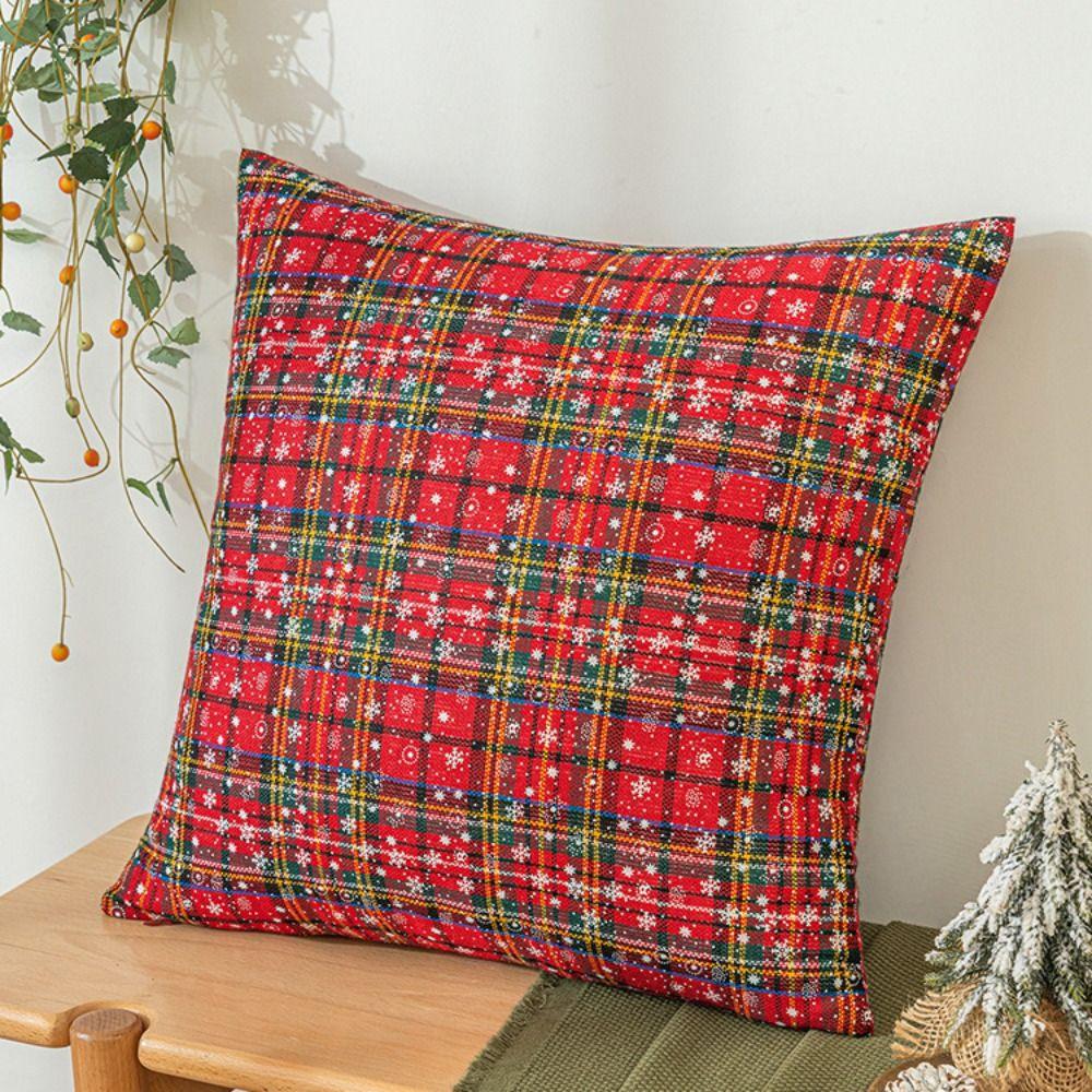 Square Christmas Pillowcase INS Style Cushion Cover Home Decor Throw Pillowcover Sofa/Bed