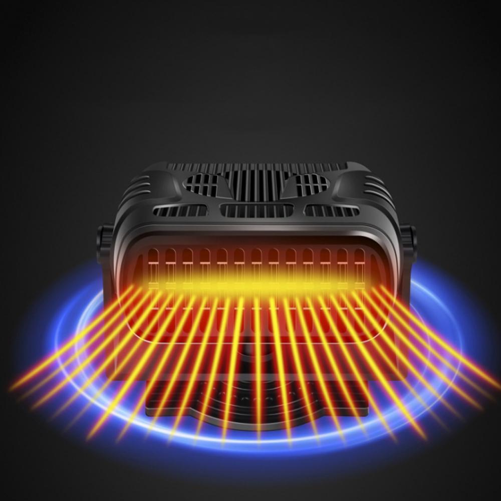 4-в-1 портативный автомобильный обогреватель/охладитель 12 В, вентилятор, размораживатель ветрового стекла, инструмент для защиты от запотевания