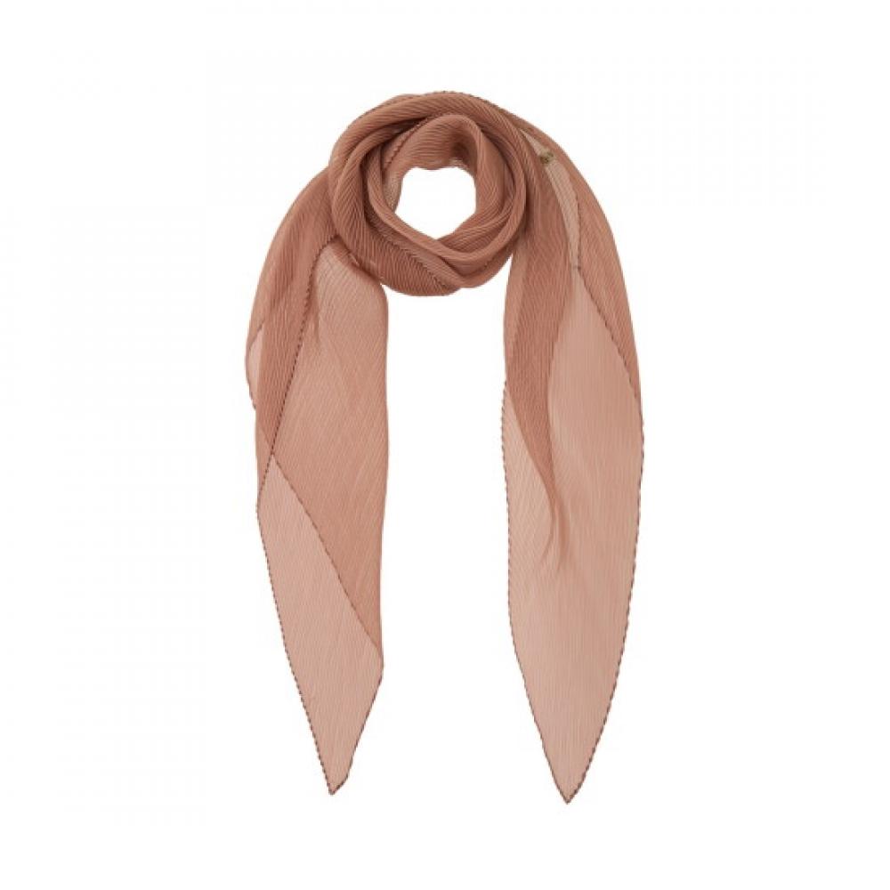 Pleats Me Chiffon Solid Long Pleated Scarf Epscf225002