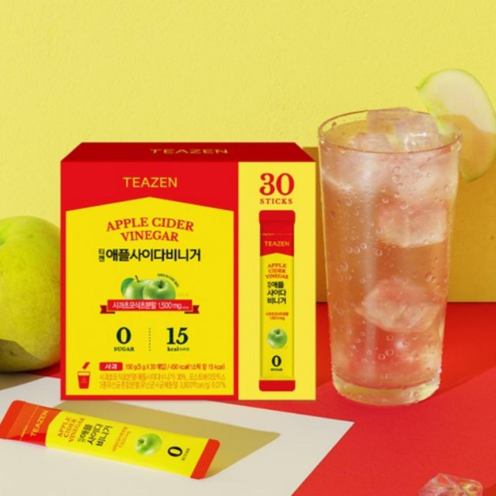 Teazen Порошок яблочного уксуса для чая 5 г X 30 стиков / Без сахара / Для похудения