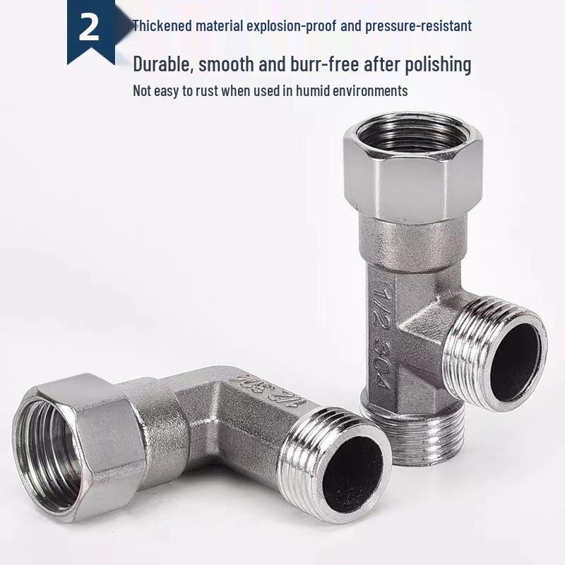 Precision Cast Stainless Steel Union Tee - Male to Dual Female Threaded Elbow Pipe Fitting