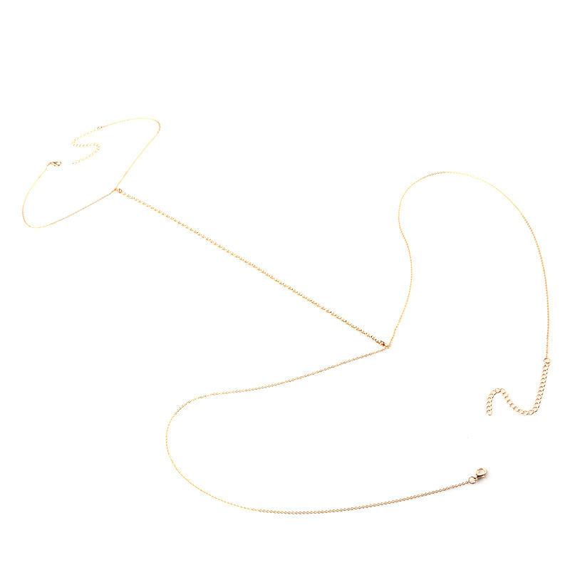 Модное простое металлическое ожерелье с бриллиантами, поясная цепочка, преувеличенная персонализированная цепочка с когтями для пляжного отдыха и отдыха, цепочки для тела, ожерелье на груди