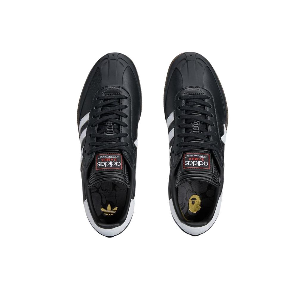 BAPE x adidas Samba Черные Белые Гум Унисекс Кроссовки JR9246
