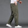 Men's Pure Cotton Cargo Pants - Loose Fit, Straight Leg, Plus Size, Spring/Autumn Style