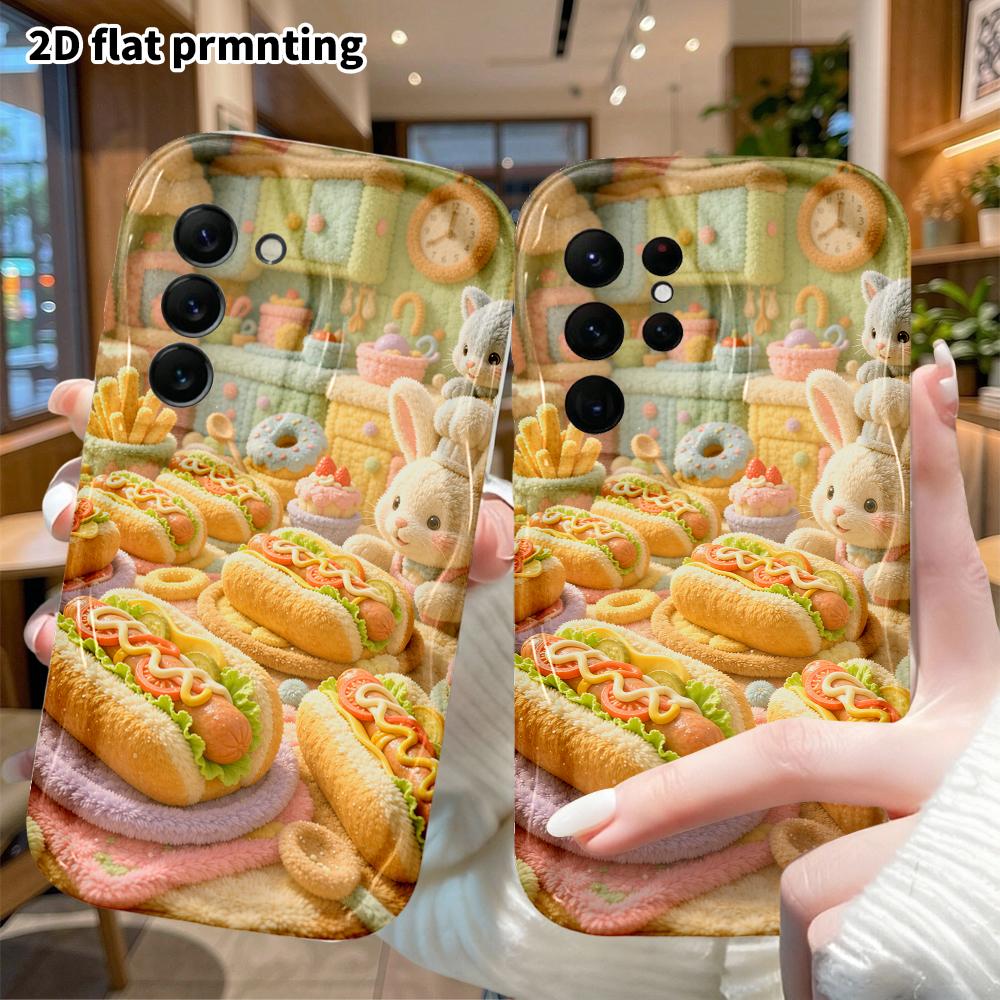 Phone Case: 2D flat, fits Samsung Galaxy A34 A35 M05 M06 S20 S22 S21 FE Plus 5G protective case, plush kitchen, perfect Christmas and Halloween holida