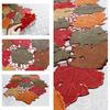 OWENIE Fall Table Runner 70 Inches Long, Thanksgiving Table Runner for Fall Decor, Embroidered Brown Harvest Maple Leaves Table Decorations ,