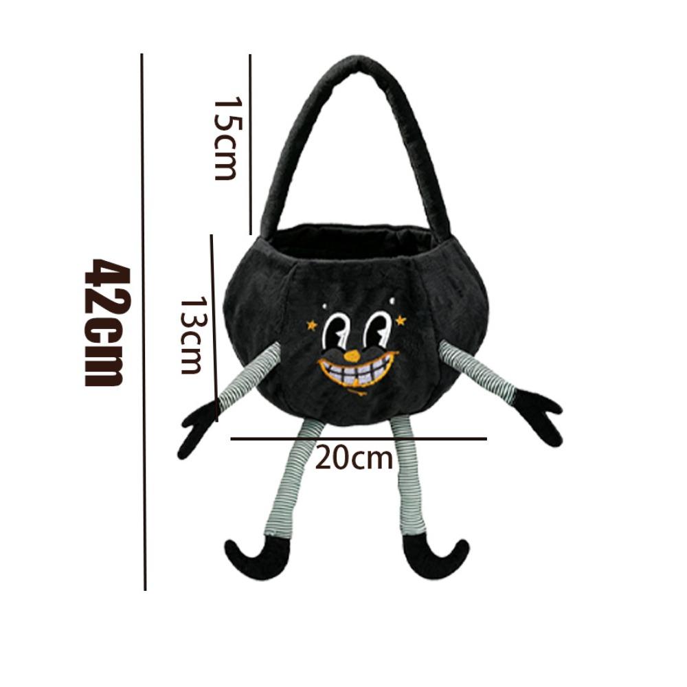 Flexible Pumpkin Bucket Open Top Trick or Treat Bucket Holiday Ghost Plush Bag Dessert Making