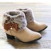 Kids Boots for Easy to Walk Heart 21cm [Arch Contact] Girls, Heels, in, Cute, Fur, Charm, Ribbon, Children, 6554, Oak,