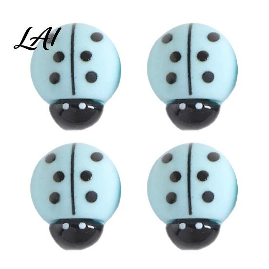Refrigerator Magnets Decoration 4Pcs 3D Ladybug Magnet Mini Ladybird Resin Fridge Magnet Decorative Memo Note Holder for Kitchen Office Whiteboard