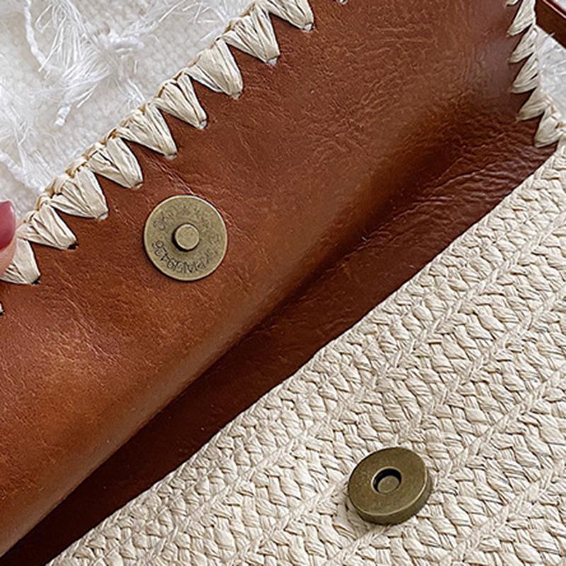 Новая французская винтажная плетеная сумка из соломы Простая и модная сумка через плечо Плетеная сумка Осень Вестернизированная повседневная сумка кроссбоди ARI