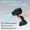 Cordless Electric Air Blower Turbo Fan Handheld Leaf Snow Sand Cleaner Powerful  Portable Tool for Yard Garage Workshop Outdoor