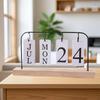 Wooden Flip Daily Block Calendar Artwork Schedule Planner for Room Office Desk