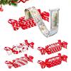 Christmas Surprise Money Pull Pouch Candy Shape Pull Out Money Gift Holder for Kids Adults DIY Christmas Money Box for Cash Gift Pull