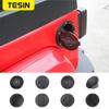 TESIN Car Tank Cover For Jeep Wrangler JK 2007-2017 ABS Aluminum Alloy Car Exterior Gas Fuel Tank Cap Cover For JK