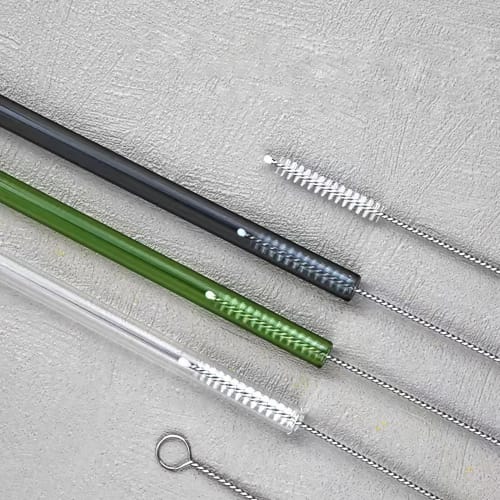 Pigeon Щетка для соломинок, Щетка для соломинок, Щетка для соломинок, Чистящая щетка, Щетка для шланга, Очень тонкая щетка-инжектор, 20 см, Различные диаметры, Набор из 10 штук (черный)