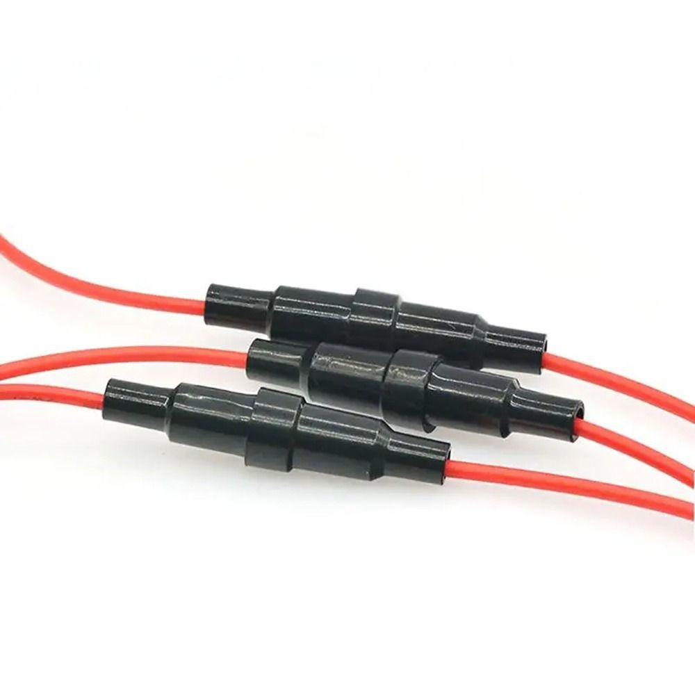 1/10 шт. Винтовой тип 5X20 мм Корпус предохранителя с кабелем 20AWG Предохранительная трубка Новый держатель стеклянного предохранителя