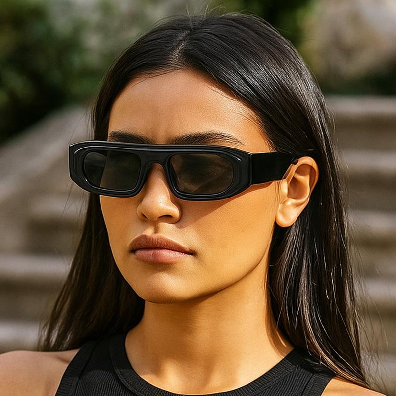 Women'S Square Polygon Sunglasses Two-Tone Retro Ins Sun Glasses Uv400 Geometry Ladies Shades Personality Party Eyewear Men