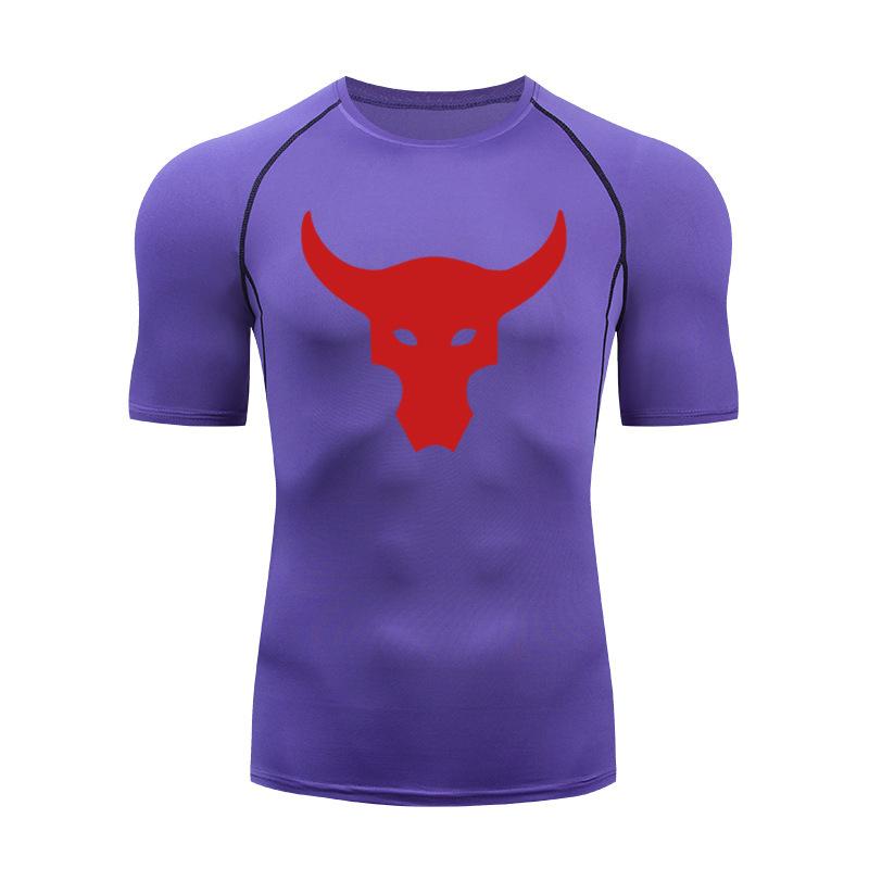 Футболка премиум-класса Quick-Dry Bull Head — дышащая ткань для бега и тренировок на свежем воздухе | Минималистичный черно-белый дизайн | Тренд в области фитнеса в Европе