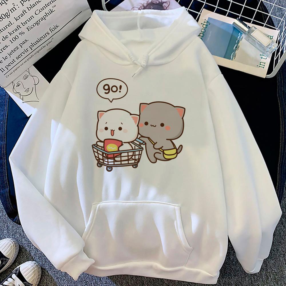 Толстовки Bubu Dudu, женские толстовки унисекс Kawaii, эстетичная уличная одежда 2023, женские японские толстовки