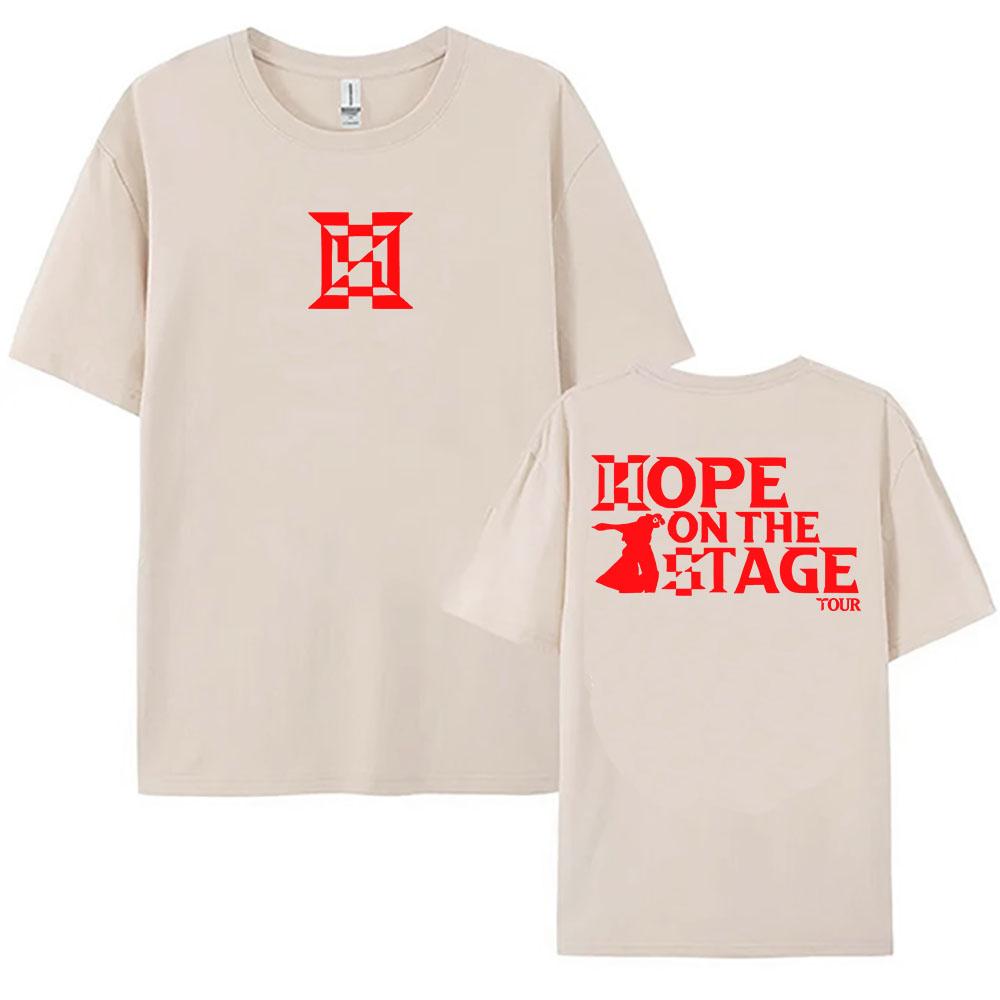 Футболка с графическим принтом Singer on The Stage Tour 2025, унисекс, уличная одежда, футболки с коротким рукавом из хлопка, модные футболки в стиле хип-хоп