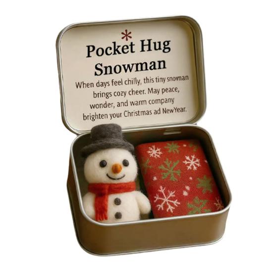 Christmas Pocket Hug Ornament with Gift Card Keepsake Token for Long Distance Friends Stocking Stuffer And Holiday Decor