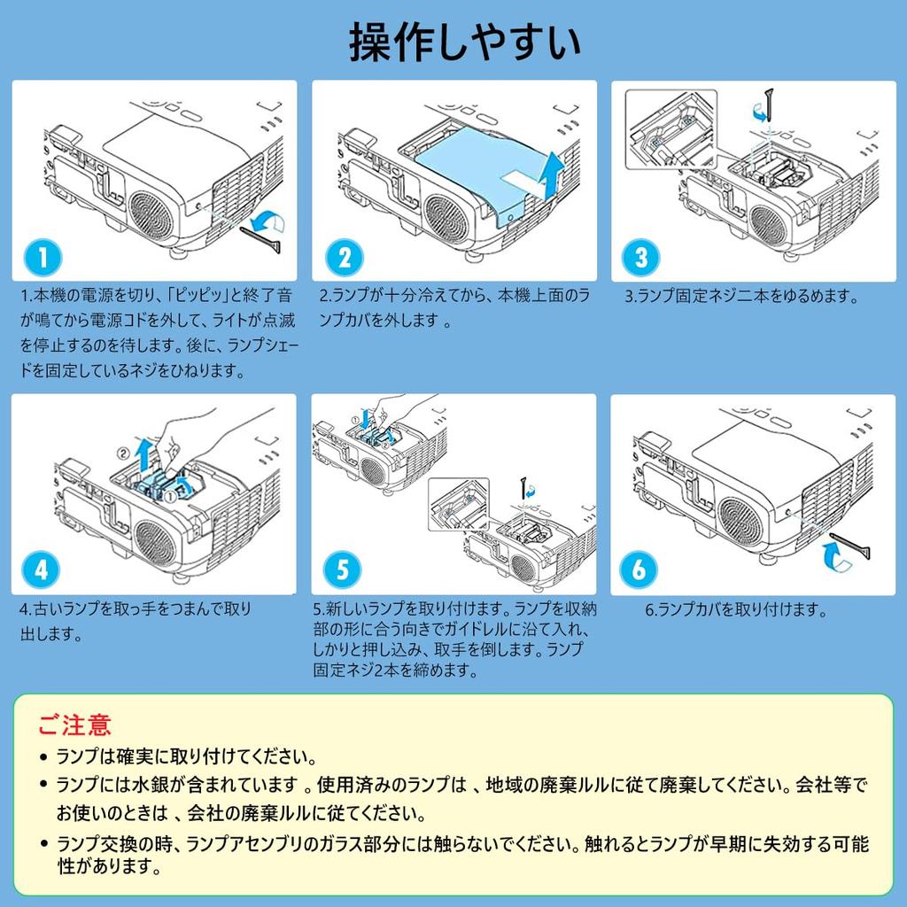 Angrox Projector Epson Replacement Lamp ELPLP88 Epson Lamp Replacement lamp for EB-W31 EB-X31 EB-S31 EB-S04 EB-965H EB-W31C7 EB-W31C8 EB-W420C7 EB-U32