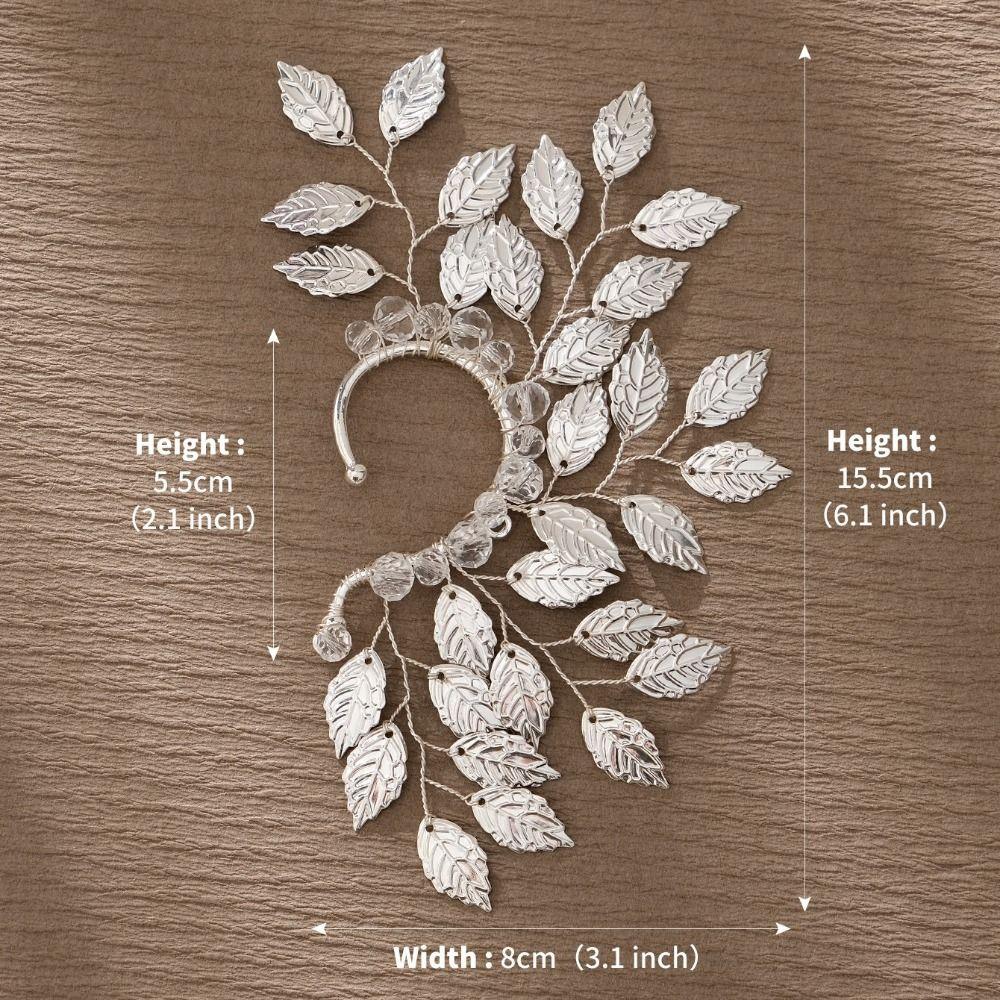 Fairy Pearl Flower Ear Cuffs Chic Rhinestone Ear Clips Fashion Butterfly Elf Ear Cuff Women