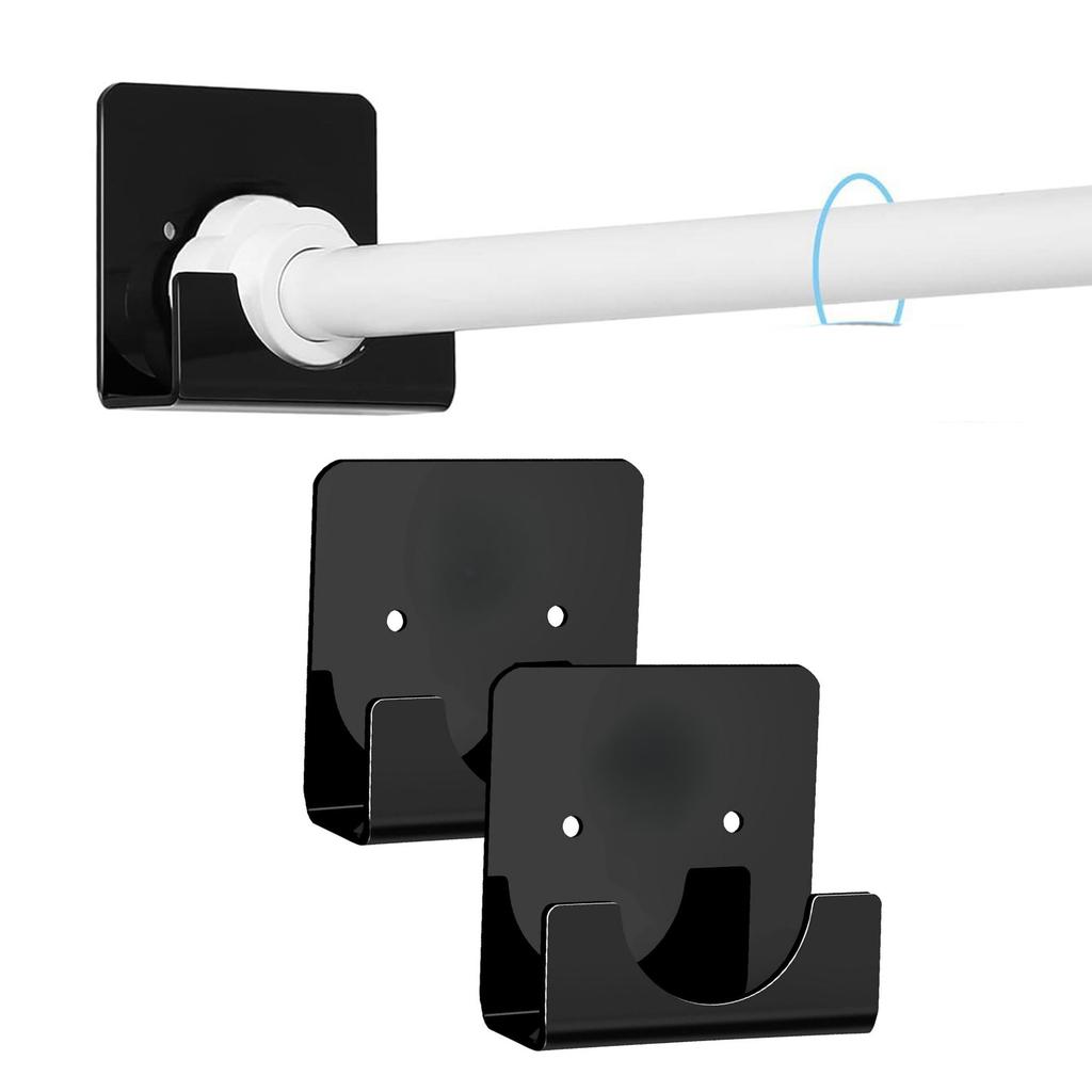 2 шт. Акриловые держатели для душевой штанги, самоклеящееся крепление для ванной комнаты и кухни, не требующие сверления, аксессуар для ванной комнаты