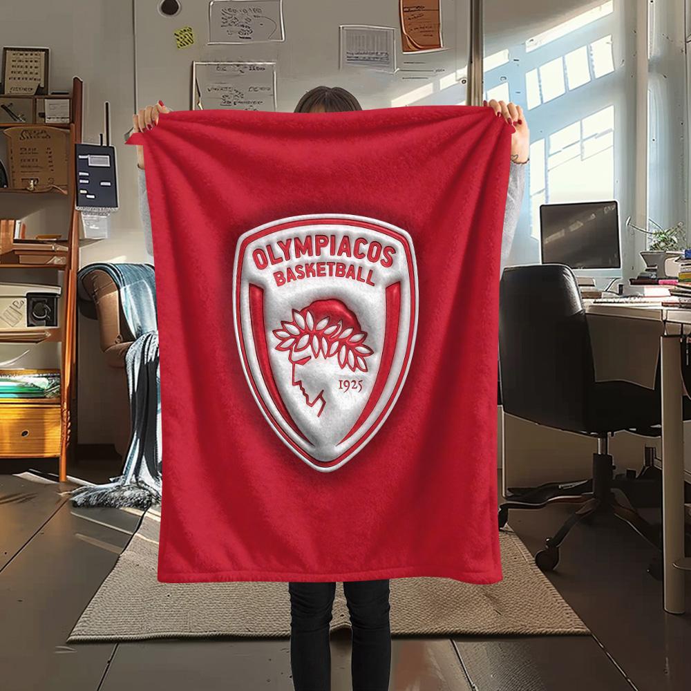 Olympiacos CFP Flannel Blanket, High quality Comfortable for All Seasons, Home Decor, Warmth and Comfort