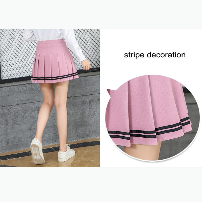 Юбки, женские вечерние полосатые юбки трапециевидной формы для девочек, школьная форма, юбки больших размеров, модная плиссированная юбка Y2k, повседневная тонкая мини-юбка