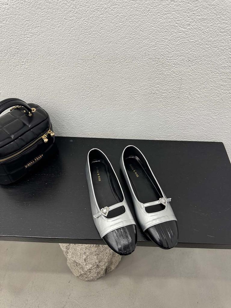 Модные женские лоферы с круглым носком, повседневные туфли-мюли, бежевые, коричневые, серебристые, черные 2024 г. Новые поступления, осенне-весенние туфли для балета