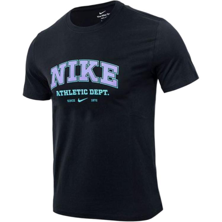 Nike Logo Quick-Dry Loose Fit Round Neck Short Sleeve T-Shirt Men Tops Black HJ3606-010