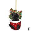 Creative Christmas Tree Pendants Car Interior Decorations Dog Cute Christmas Pendants A Bag New Car Decorations Year In Han H9E6